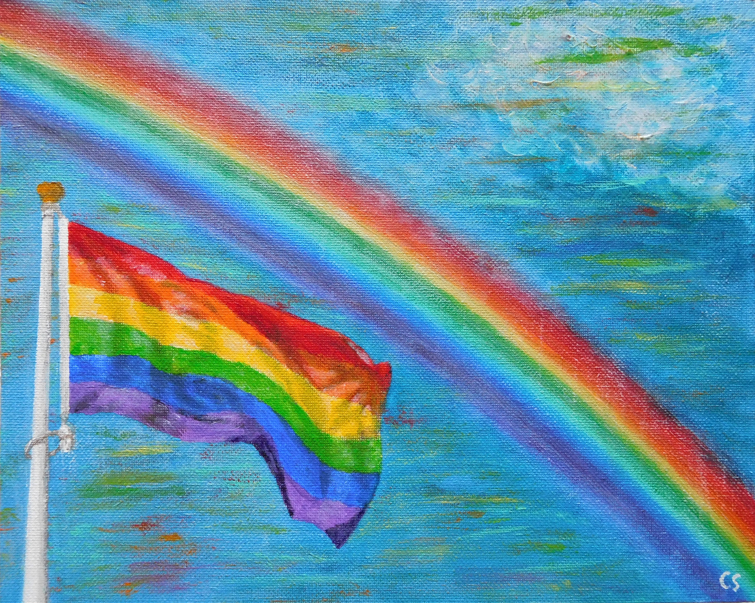 Painting: All human beings are born free and equal